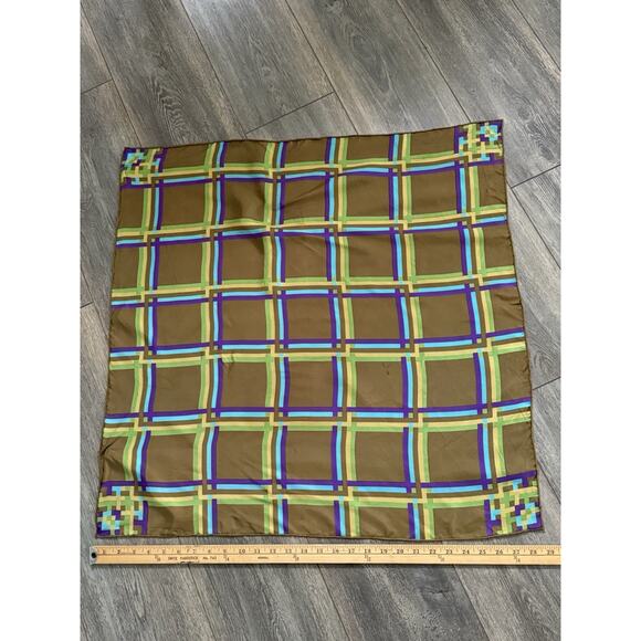 Vtg. Scarf Square Geometric 29” Color Block Career Multi-functional Art Deco MCM - Picture 2 of 6